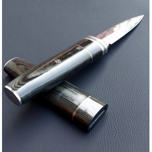 НІЖ В ПІХВАХ ексклюзивний ніж ручної роботи майстра студії Fomenko Knifes, купити замовити в Україні (Сталь - Ламінат S390™ Кований 66-67 HRC). Photo 2